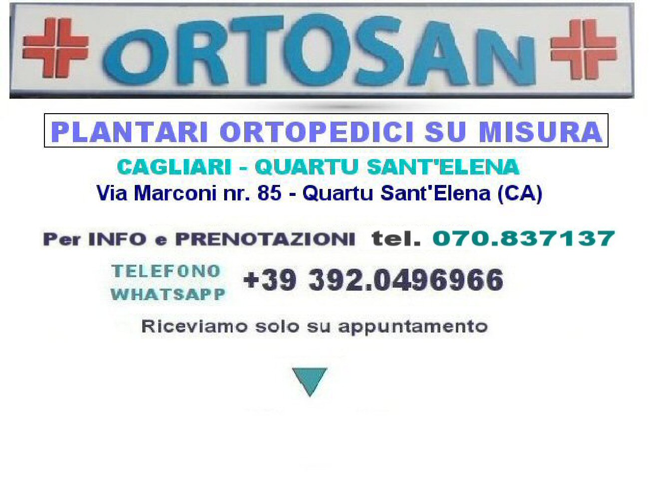 Plantari Ortopedici su misura per Sportivi e correttivi per problematiche posturali. Ortopedie Sanitarie Ortosan Quartu Sant'Elena Cagliari Plantare personalizzato su misura